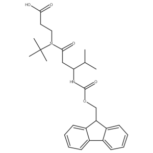 3-[(3R)-N-tert-butyl-3-({[(9H-fluoren-9-yl)methoxy]carbonyl}amino)-4-methylpentanamido]propanoic acid Structure
