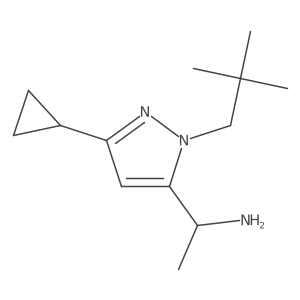 (1R)-1-[3-cyclopropyl-1-(2,2-dimethylpropyl)-1H-pyrazol-5-yl]ethan-1-amine Structure