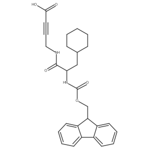 4-[3-cyclohexyl-2-({[(9H-fluoren-9-yl)methoxy]carbonyl}amino)propanamido]but-2-ynoic acid Structure