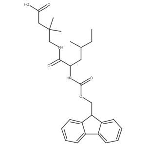 4-[2-({[(9H-fluoren-9-yl)methoxy]carbonyl}amino)-4-methylhexanamido]-3,3-dimethylbutanoic acid Structure