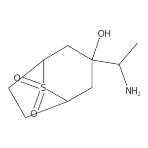 3-(1-Aminoethyl)-3-hydroxy-8lambda6-thiabicyclo[3.2.1]octane-8,8-dione结构式
