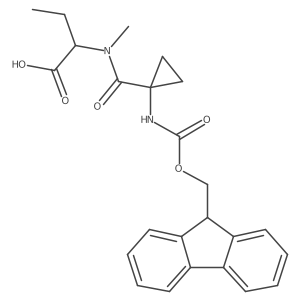 2-{1-[1-({[(9H-fluoren-9-yl)methoxy]carbonyl}amino)cyclopropyl]-N-methylformamido}butanoic acid Structure