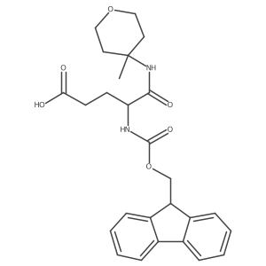 4-({[(9H-fluoren-9-yl)methoxy]carbonyl}amino)-4-[(4-methyloxan-4-yl)carbamoyl]butanoic acid结构式