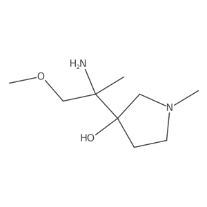 3-(2-Amino-1-methoxypropan-2-yl)-1-methylpyrrolidin-3-ol结构式