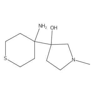 3-(4-aminotetrahydrothiopyran-4-yl)-1-methyl-pyrrolidin-3-ol Structure