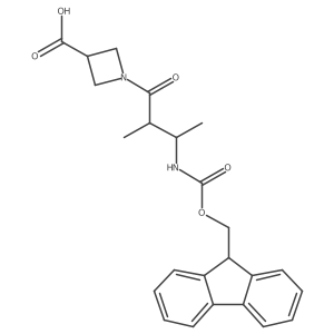 1-[3-({[(9H-fluoren-9-yl)methoxy]carbonyl}amino)-2-methylbutanoyl]azetidine-3-carboxylic acid结构式