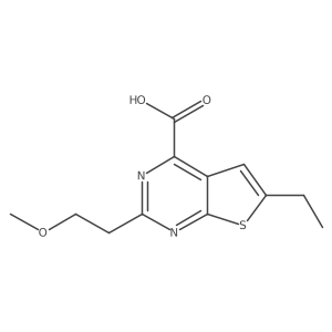 6-Ethyl-2-(2-methoxyethyl)thieno[2,3-d]pyrimidine-4-carboxylic acid Structure