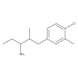 1-(4-Chloro-3-methylphenyl)-2-methylpentan-3-amine结构式