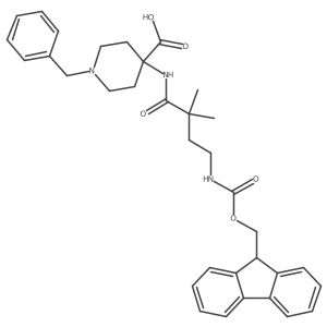 1-benzyl-4-[4-({[(9H-fluoren-9-yl)methoxy]carbonyl}amino)-2,2-dimethylbutanamido]piperidine-4-carboxylic acid Structure
