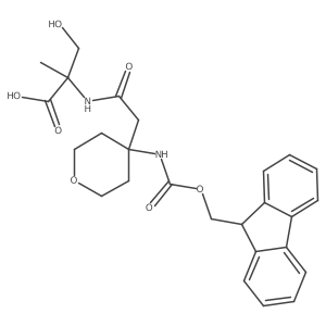 2-{2-[4-({[(9H-fluoren-9-yl)methoxy]carbonyl}amino)oxan-4-yl]acetamido}-3-hydroxy-2-methylpropanoic acid Structure