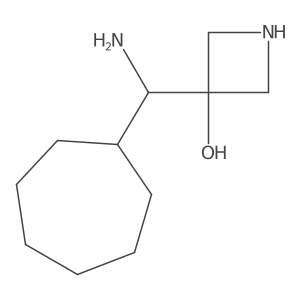 3-[Amino(cycloheptyl)methyl]azetidin-3-ol结构式