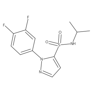 1-(3,4-difluorophenyl)-N-(propan-2-yl)-1H-pyrazole-5-sulfonamide Structure
