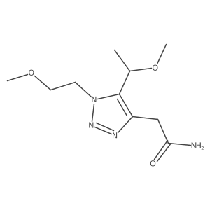2-[5-(1-methoxyethyl)-1-(2-methoxyethyl)-1H-1,2,3-triazol-4-yl]acetamide结构式