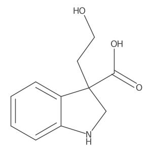 3-(2-hydroxyethyl)-2,3-dihydro-1H-indole-3-carboxylic acid结构式