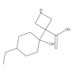 3-(4-Ethyl-1-hydroxycyclohexyl)azetidine-3-carboxylic acid Structure