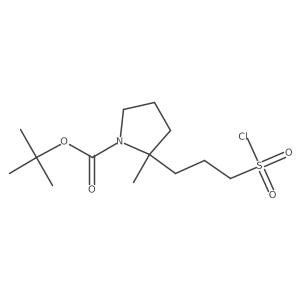 Tert-butyl 2-[3-(chlorosulfonyl)propyl]-2-methylpyrrolidine-1-carboxylate结构式