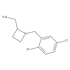 {1-[(2-Bromo-5-chlorophenyl)methyl]azetidin-2-yl}methanamine Structure
