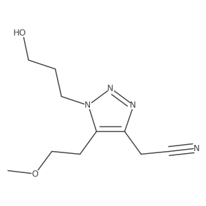 2-[1-(3-hydroxypropyl)-5-(2-methoxyethyl)-1H-1,2,3-triazol-4-yl]acetonitrile结构式
