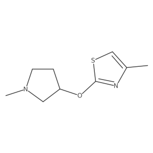 4-Methyl-2-[(1-methylpyrrolidin-3-yl)oxy]-1,3-thiazole Structure