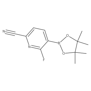 6-Fluoro-5-(4,4,5,5-tetramethyl-1,3,2-dioxaborolan-2-yl)pyridine-2-carbonitrile Structure