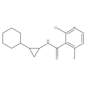 2-Chloro-N-[(1R,2S)-2-cyclohexylcyclopropyl]-4-fluoropyridine-3-carboxamide Structure