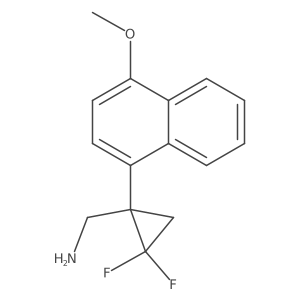 [2,2-Difluoro-1-(4-methoxynaphthalen-1-yl)cyclopropyl]methanamine结构式