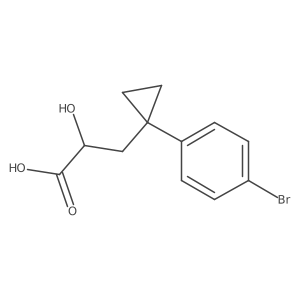 3-[1-(4-Bromophenyl)cyclopropyl]-2-hydroxypropanoic acid结构式