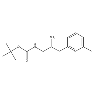 tert-butyl N-[2-amino-3-(6-methylpyridin-2-yl)propyl]carbamate Structure