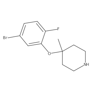 4-(5-Bromo-2-fluorophenoxy)-4-methylpiperidine结构式