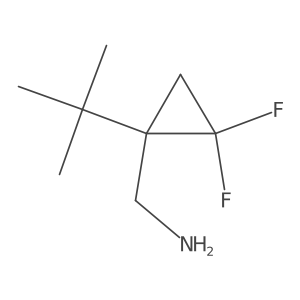 (1-Tert-butyl-2,2-difluorocyclopropyl)methanamine Structure