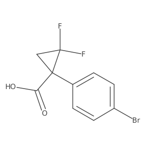 1-(4-Bromophenyl)-2,2-difluorocyclopropane-1-carboxylic acid结构式