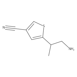 5-(1-Aminopropan-2-yl)thiophene-3-carbonitrile结构式
