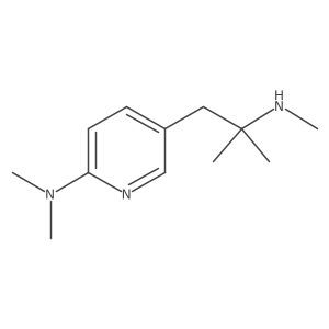 N,N-dimethyl-5-[2-methyl-2-(methylamino)propyl]pyridin-2-amine结构式