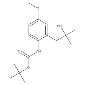 tert-butyl N-[2-(2-hydroxy-2-methylpropyl)-4-methoxyphenyl]carbamate结构式