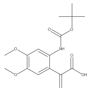 2-(2-{[(Tert-butoxy)carbonyl]amino}-4,5-dimethoxyphenyl)prop-2-enoic acid结构式