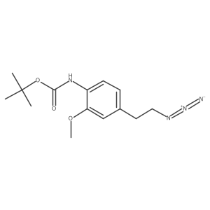 tert-butyl N-[4-(2-azidoethyl)-2-methoxyphenyl]carbamate结构式