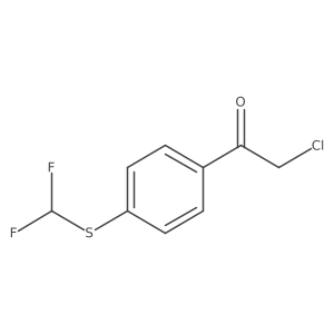 2-Chloro-1-{4-[(difluoromethyl)sulfanyl]phenyl}ethan-1-one结构式