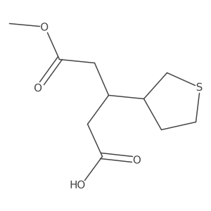 5-Methoxy-5-oxo-3-(thiolan-3-yl)pentanoic acid结构式