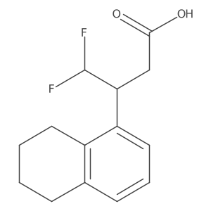 4,4-Difluoro-3-(5,6,7,8-tetrahydronaphthalen-1-yl)butanoic acid Structure