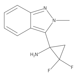 2,2-difluoro-1-(2-methyl-2H-indazol-3-yl)cyclopropan-1-amine Structure