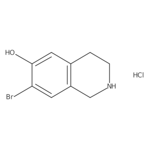 7-Bromo-1,2,3,4-tetrahydroisoquinolin-6-ol;hydrochloride结构式