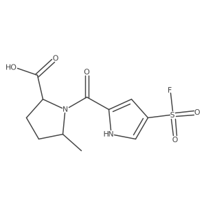 rac-(2R,5R)-1-[4-(fluorosulfonyl)-1H-pyrrole-2-carbonyl]-5-methylpyrrolidine-2-carboxylic acid Structure