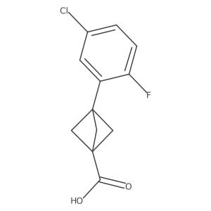 3-(5-Chloro-2-fluorophenyl)bicyclo[1.1.1]pentane-1-carboxylic acid结构式