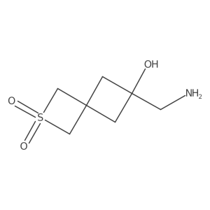 6-(Aminomethyl)-6-hydroxy-2-thiaspiro[3.3]heptane 2,2-dioxide结构式