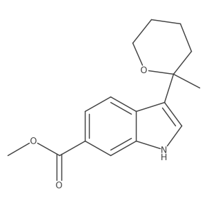 Methyl 3-(tetrahydro-2-methyl-2H-pyran-2-yl)-1H-indole-6-carboxylate Structure