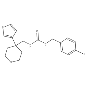 1-(4-chlorobenzyl)-3-((4-(thiophen-3-yl)tetrahydro-2H-pyran-4-yl)methyl)urea Structure