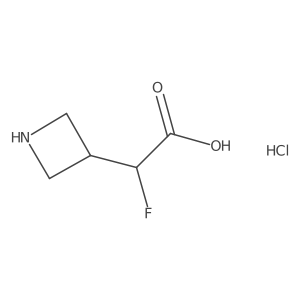 2-(Azetidin-3-yl)-2-fluoroacetic acid hydrochloride结构式