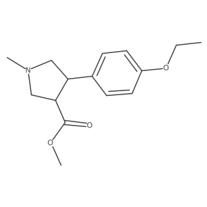 Methyl 4-(4-ethoxyphenyl)-1-methylpyrrolidine-3-carboxylate结构式