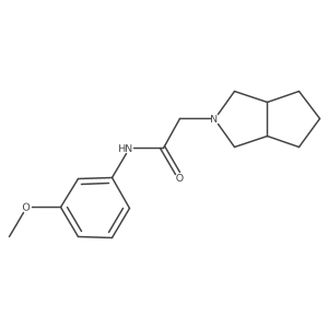 N-(3-methoxyphenyl)-2-{octahydrocyclopenta[c]pyrrol-2-yl}acetamide结构式