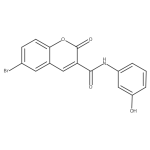 6-bromo-N-(3-hydroxyphenyl)-2-oxo-2H-chromene-3-carboxamide结构式